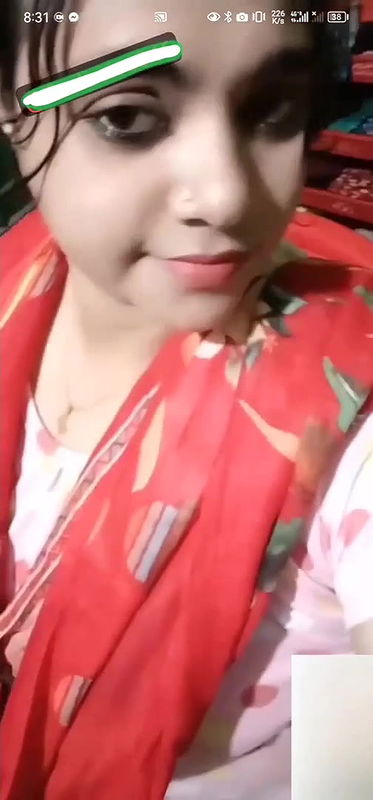 cute Bangla girlfriend video call boobs show to lover