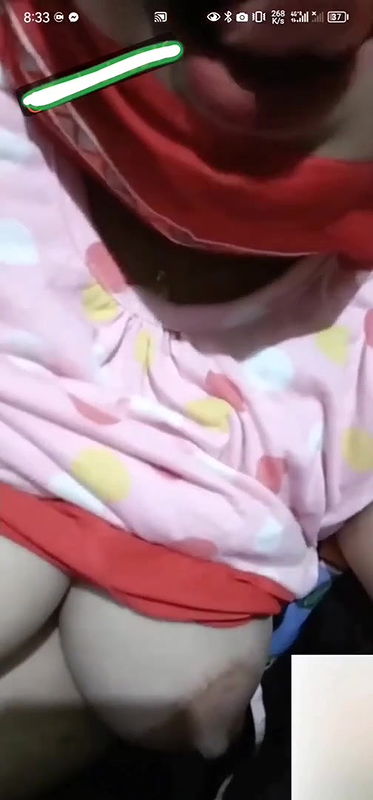 cute Bangla girlfriend video call boobs show to lover