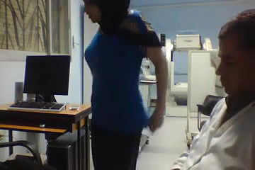 boob and ass show to doctor during checking