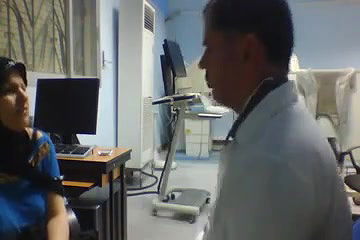 boob and ass show to doctor during checking