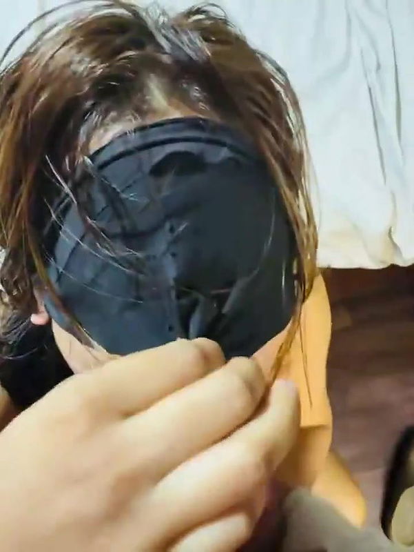 masked young cum on face