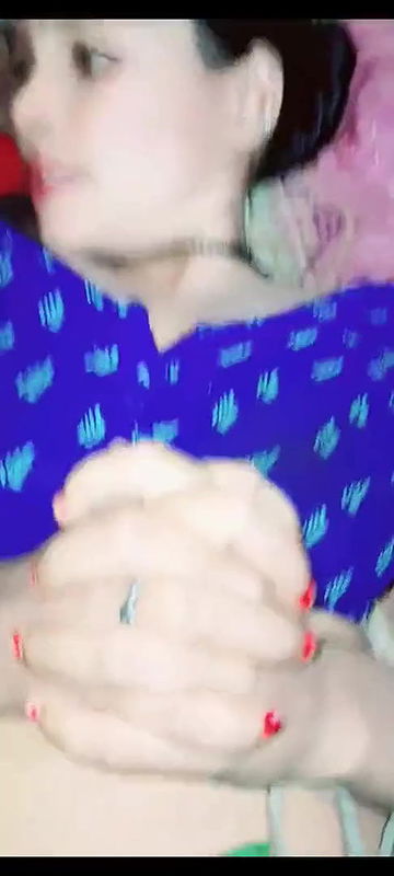 Cute Village Wife Pussy Rubbing and Big Boobs Pressing by Hubby