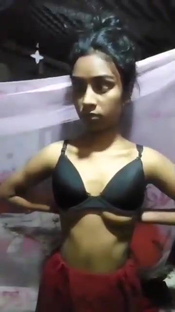 slim girl making nude video