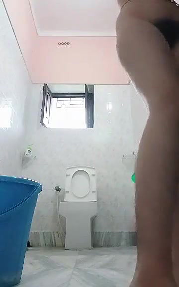 young girl fingering in bathroom