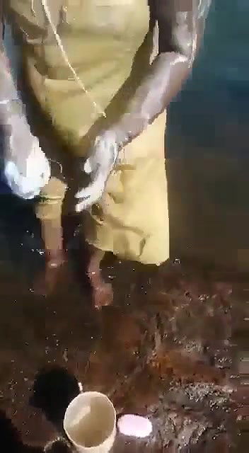 tamil wife bathing in outdoor river