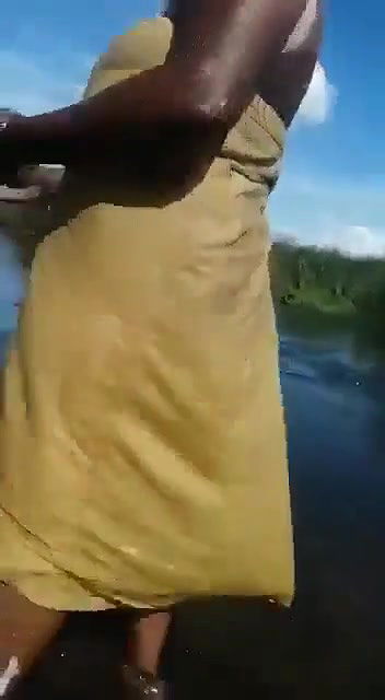 tamil wife bathing in outdoor river