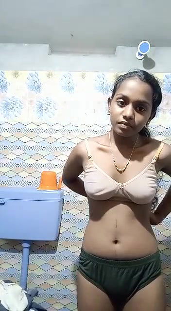 young girl nude showing in bathroom