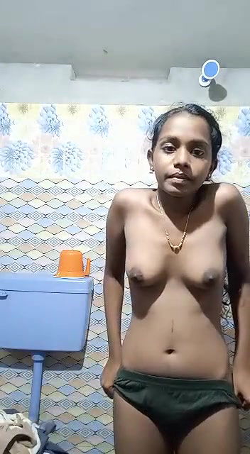 young girl nude showing in bathroom
