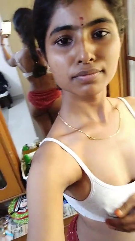 tamil slim college gf showing dark nipples hairy pussy update  2