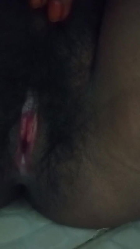 Cute Tamil Girl Showing Dark Hair Pussy