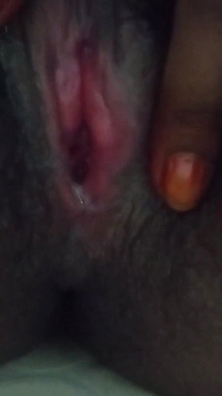 Cute Tamil Girl Showing Dark Hair Pussy