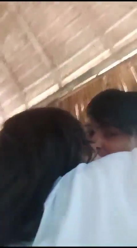 lovers kissing and boob suck