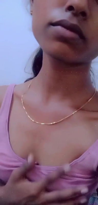 school girl shy to show her small boobs