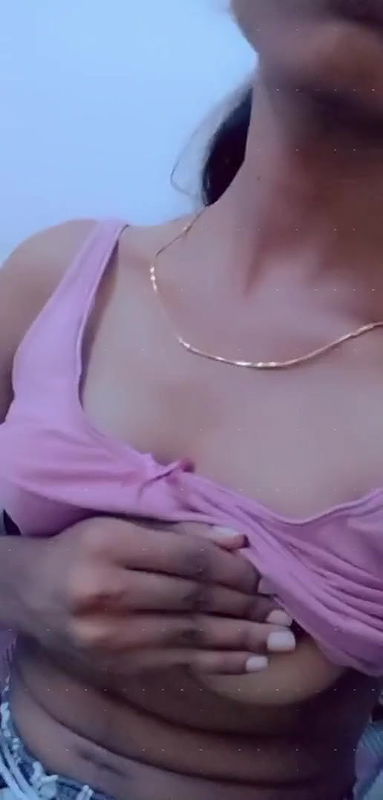 school girl shy to show her small boobs