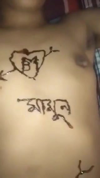 nude body writting with mehendi