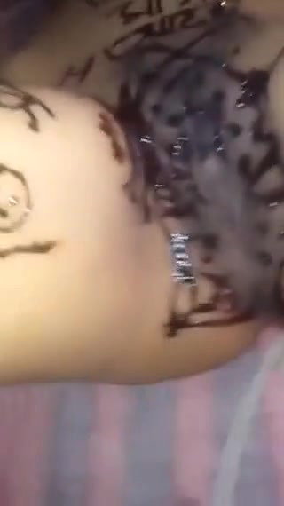 nude body writting with mehendi