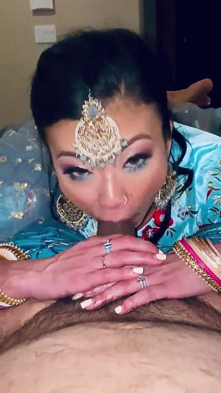 Fantastic bj by extremely hot newly married horny busty wife