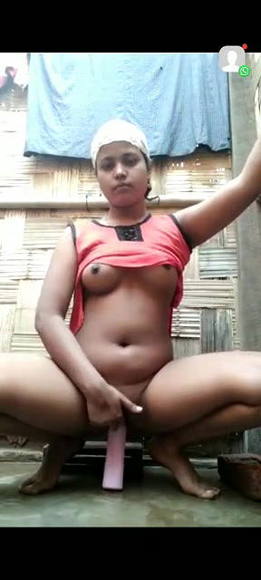 girl riding plastic bottle