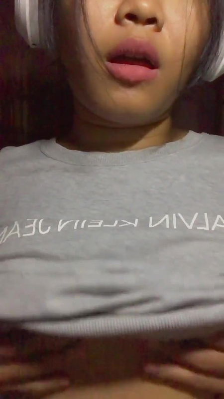 Horny beautiful babe exposes her sexy big titties and wet puffy pussy P3