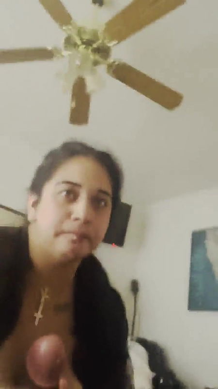 Chubby hot milf sucking big dildo and dick