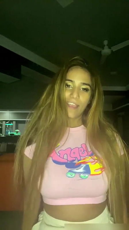 Sexy model poonam pandey takes off her top and shows her big shaggy titties