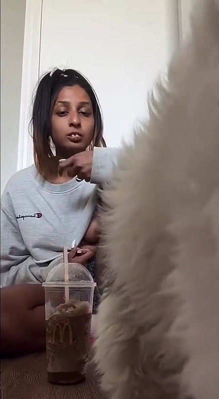 Beautiful brown nri babe nip slip on live video