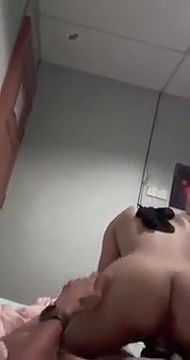 hijabi girl riding bf in hotel room