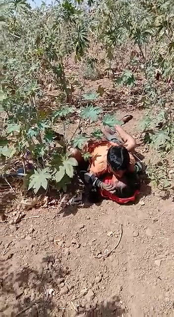 Dehati outdoor sex caught on cam by a voyeur