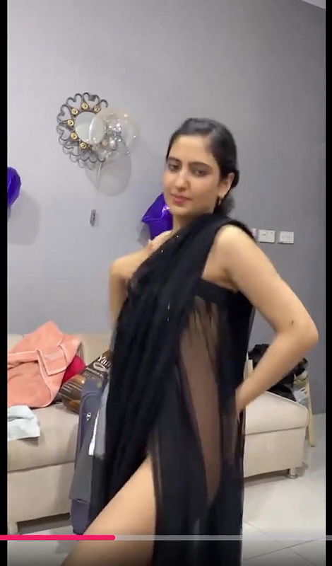 Black transparent dress