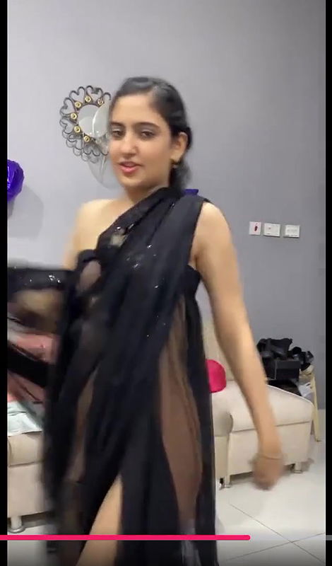 Black transparent dress