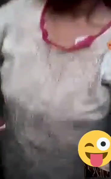 teen girl showing round boob