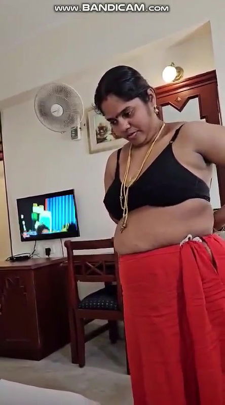 Chubby Tamil Aunty Wearing Clothes Captured By Lover