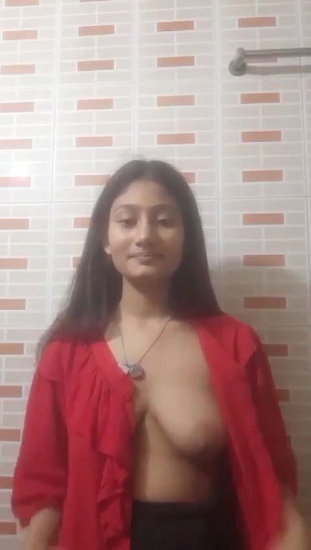 Young desi cutie striptease shows her lovely untouched nude body P4