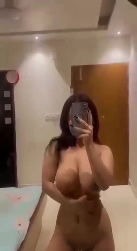 Ayzah  Horny Sexy Girl Pressing Her Big Boobs Showing Ass Masturbating 1