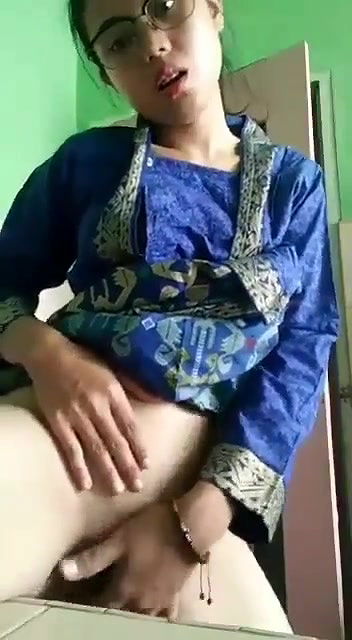 Cute girl fingering pussy on selfie cam video