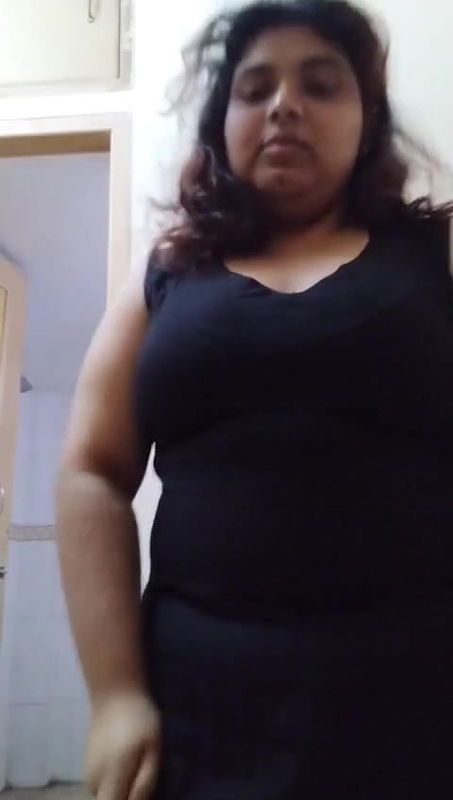 Horny Chubby Babe Pressing Boobs Showing Asshole