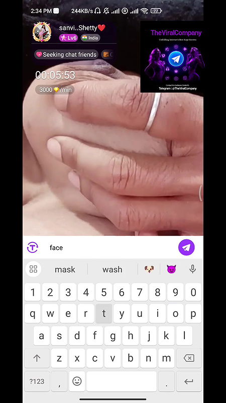 Sanvi Shetty Kannada Chamet Full Nude Show with Audio