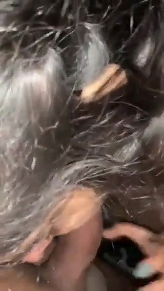 Beautiful girlfriend gives sloppy bj