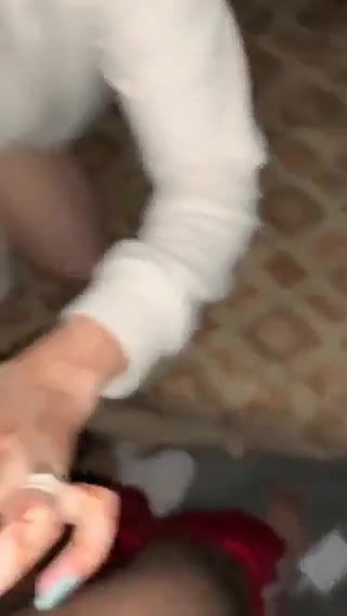 Beautiful girlfriend gives sloppy bj