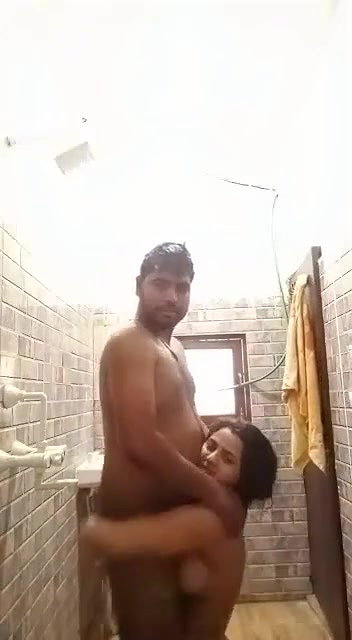 couple having fun during shower