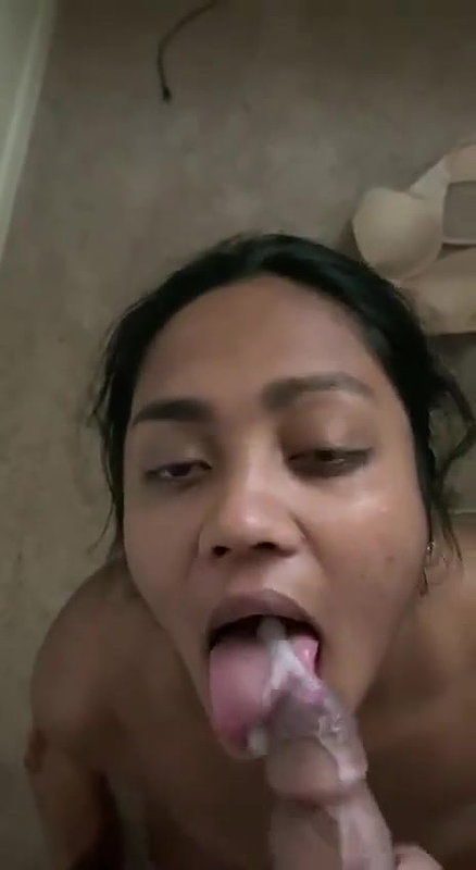 Horny Indian Girl Sucking Dick Taking Cum On Face  Mouth 2