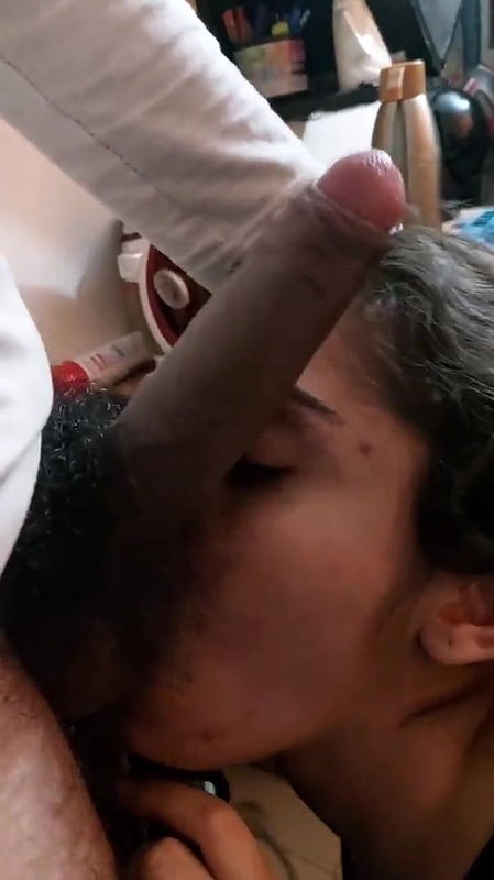 beautiful sexy indian horny gf sucking cock balls