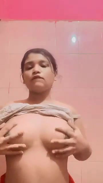 horny bengali gf playing with boobs cute expression clip