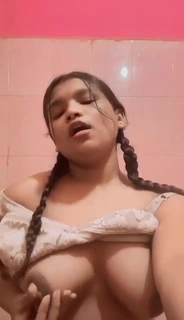horny bengali gf playing with boobs cute expression