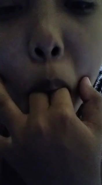 horny desi suck fingers herself