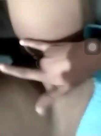 Horny girl fingering pussy selfie video