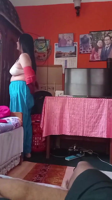 Tanker Mom Changing Clothes In Front Of Her Son 011