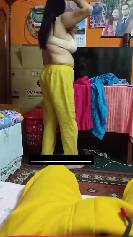 Tanker Mom Changing Clothes In Front Of Her Son 006