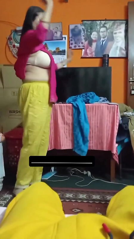 Tanker Mom Changing Clothes In Front Of Her Son 006