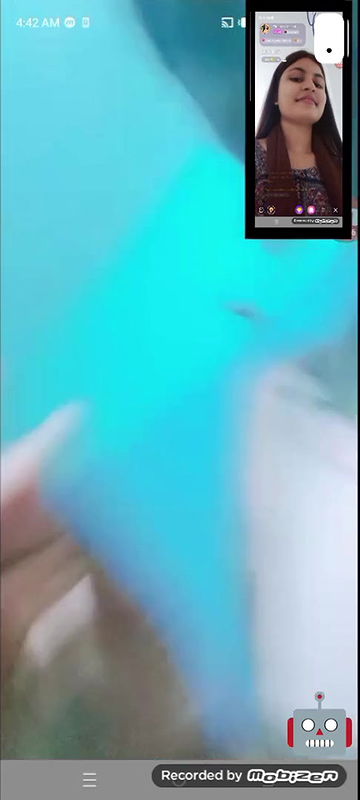 young girl showing her assets on vc